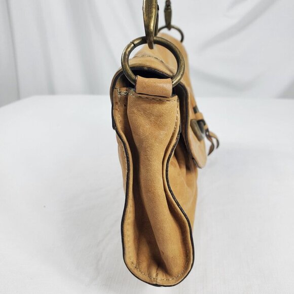 Hype Women's Brown Shoulder Bag Leather Detachable Strap Inner Pockets - Picture 3 of 16